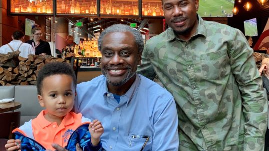 Board member Anthony Ewell with his uncle Larry Tripplett and son Anden