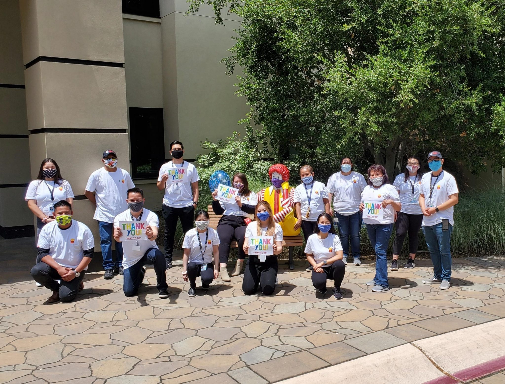 Group of staff with Ronald