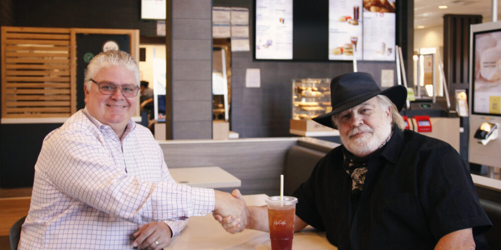 Fremont McDonald’s owner Mark with donor, David Schoen