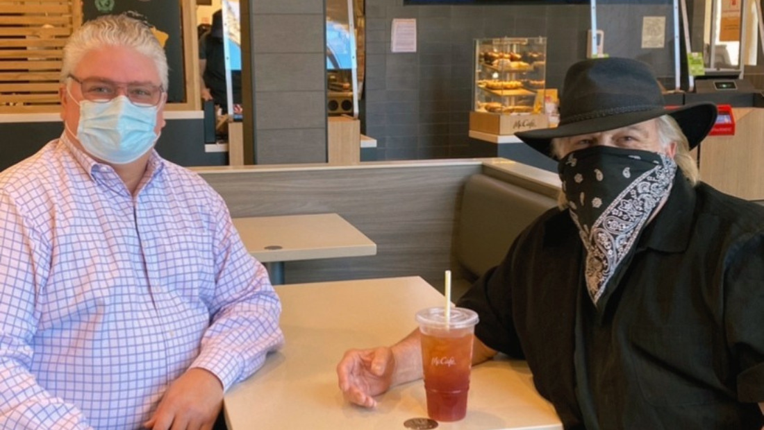 Fremont McDonald’s owner Mark with donor, David Schoen