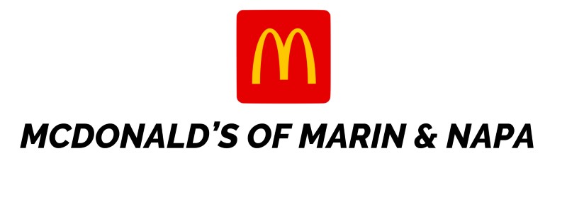 40th Annual Golf Invitational: Black text reading McDonald’s Of Marin & Napa and the RMHC Golf Invitational logo.