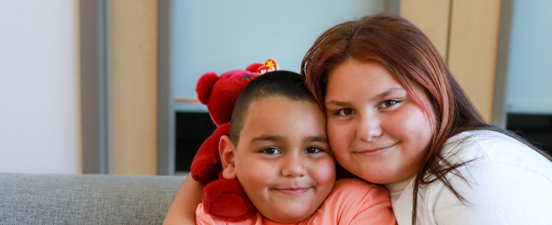 Benjamin and Trinity, baby Miracle's siblings