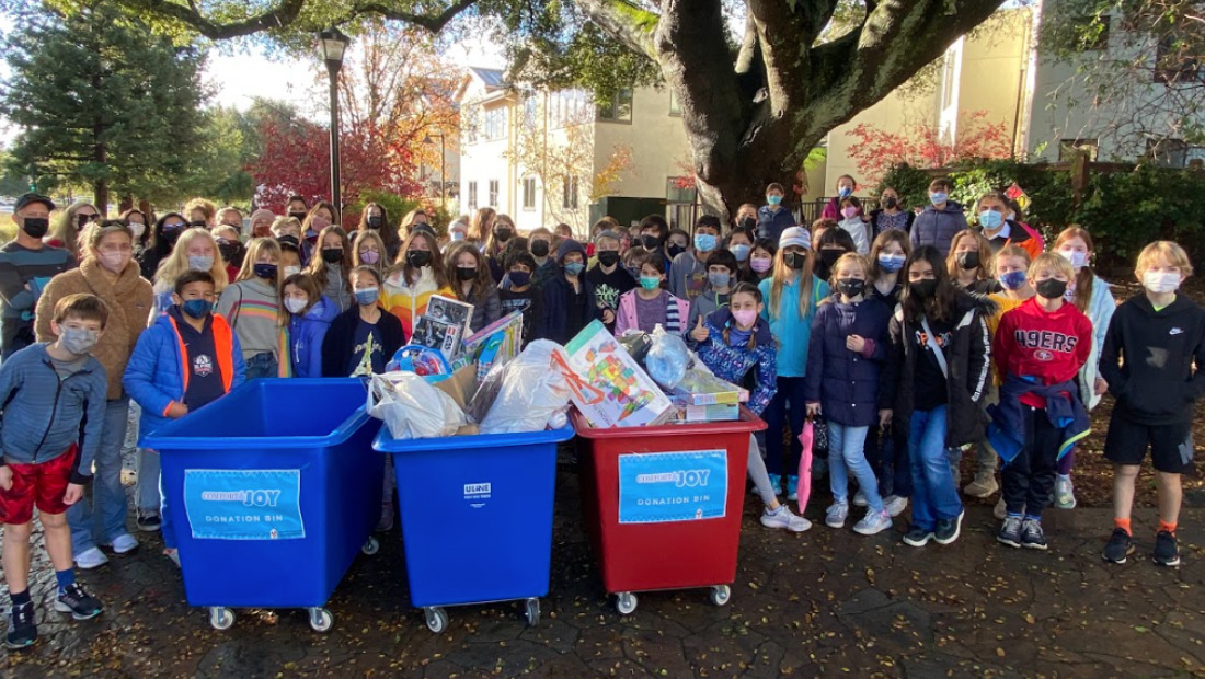 Oak Knoll Elementary 5th graders - Comfort and Joy Donation