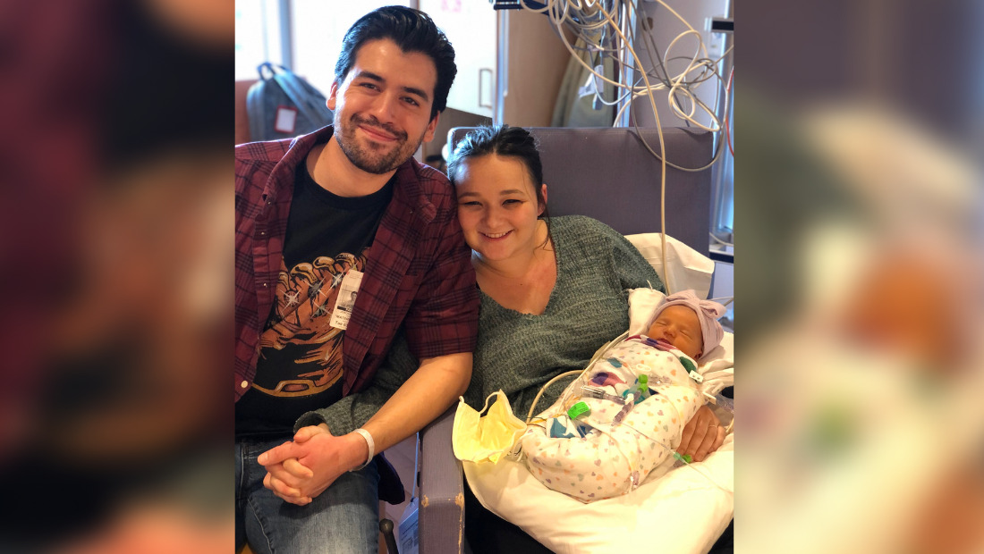 Dad, Mom and Patient in the Hospital