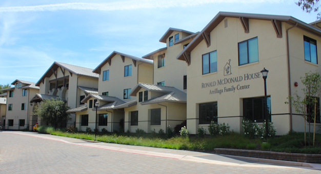 An outside view of the Ronald McDonald House Stanford