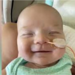 Baby Cece smiles