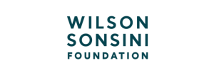 40th Annual Golf Invitational: Wilson Sonsini Foundation logo with bold dark teal uppercase text on a white background.